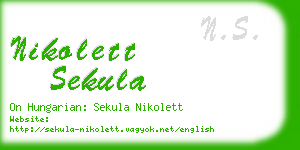 nikolett sekula business card